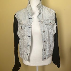 Rag & Bone Jean Jacket with leather sleeves
